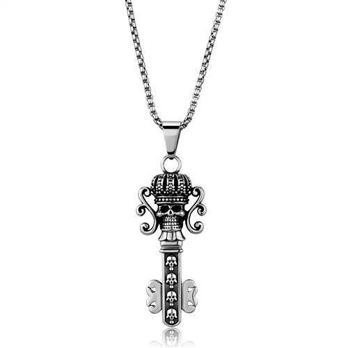 JCE1984 High polished (no plating) Stainless Steel Necklace with No Stone